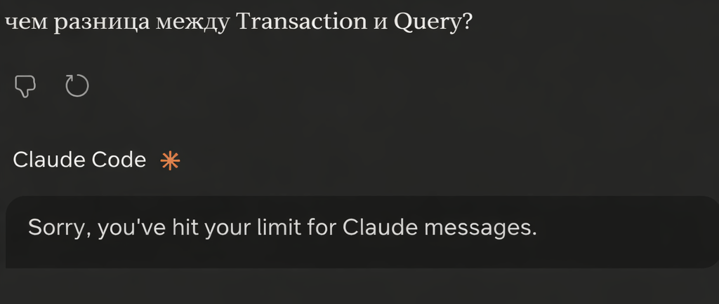 You've hit your limit for Claude messages